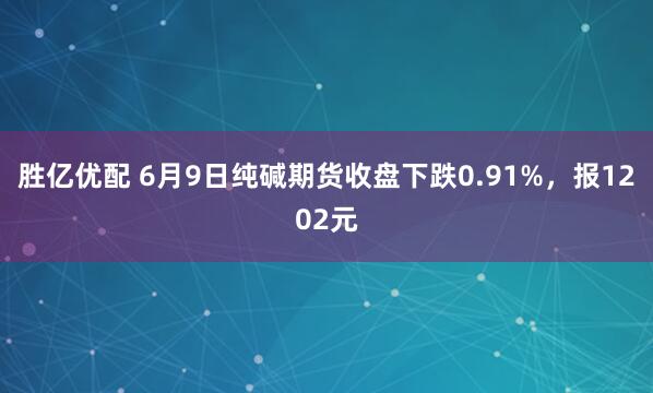 胜亿优配 6月9日纯碱期货收盘下跌0.91%，报1202元